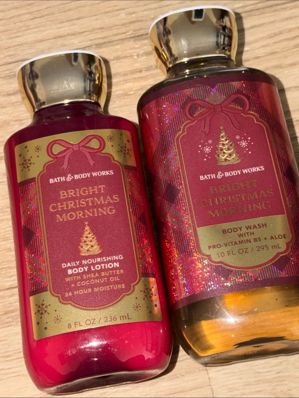 NEW Bath & Body Works 2 pc. Bright Christmas Morning Body wash and Lotion